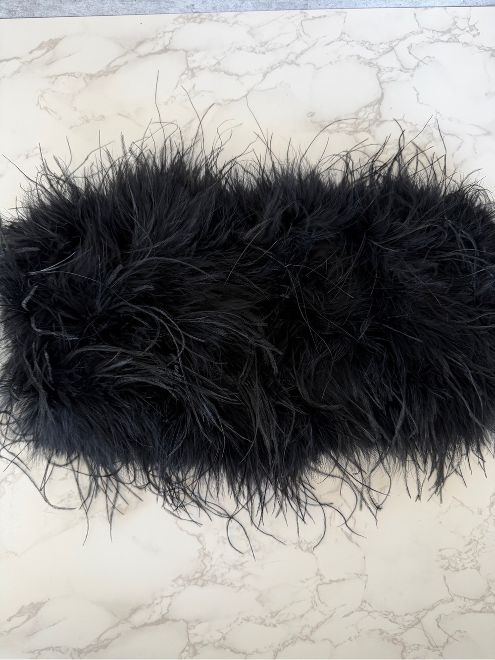 Lamarque Black Feathered Crop Bustier - Picture 2 of 3